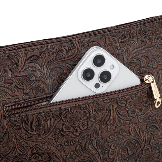 FLAMINGO SLING BAG - FLORAL CD, WALNUT (PRE ORDER)