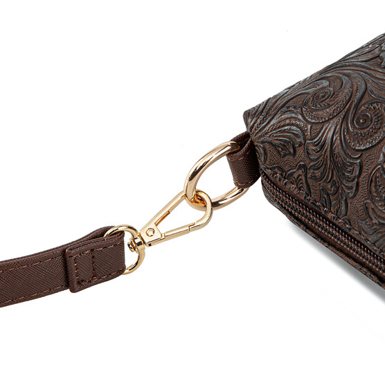 FLAMINGO SLING BAG - FLORAL CD, WALNUT (PRE ORDER)