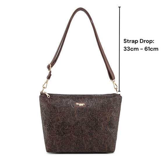 FLAMINGO SLING BAG - FLORAL CD, WALNUT (PRE ORDER)