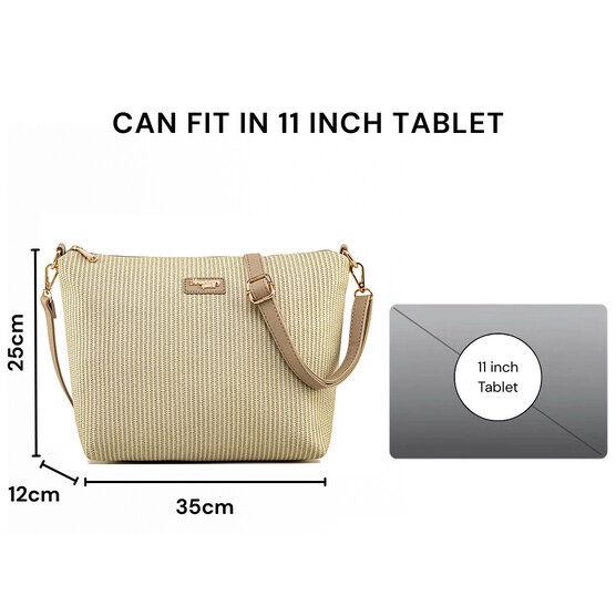 FLAMINGO SLING BAG - RATTAN CF, TAUPE (PRE ORDER)