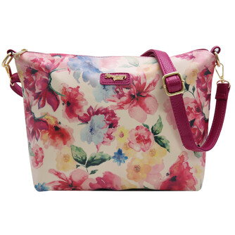 FLAMINGO SLING BAG - FLORAL A, MAROON