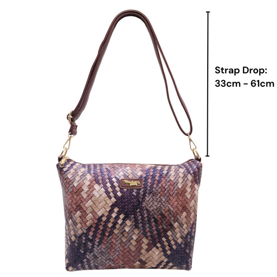 FLAMINGO SLING BAG - RATTAN AG, DARK BROWN (PRE ORDER)