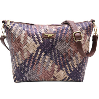 FLAMINGO SLING BAG - RATTAN AG, DARK BROWN