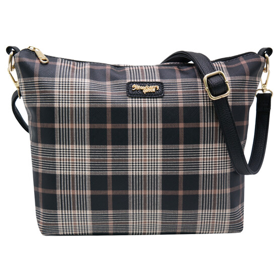 FLAMINGO SLING BAG - CHECKER AH, DARK BROWN