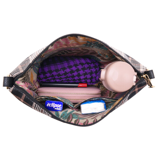 FLAMINGO SLING BAG - CHECKER AH, DARK BROWN