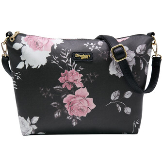 FLAMINGO SLING BAG - FLORAL AL, BLACK