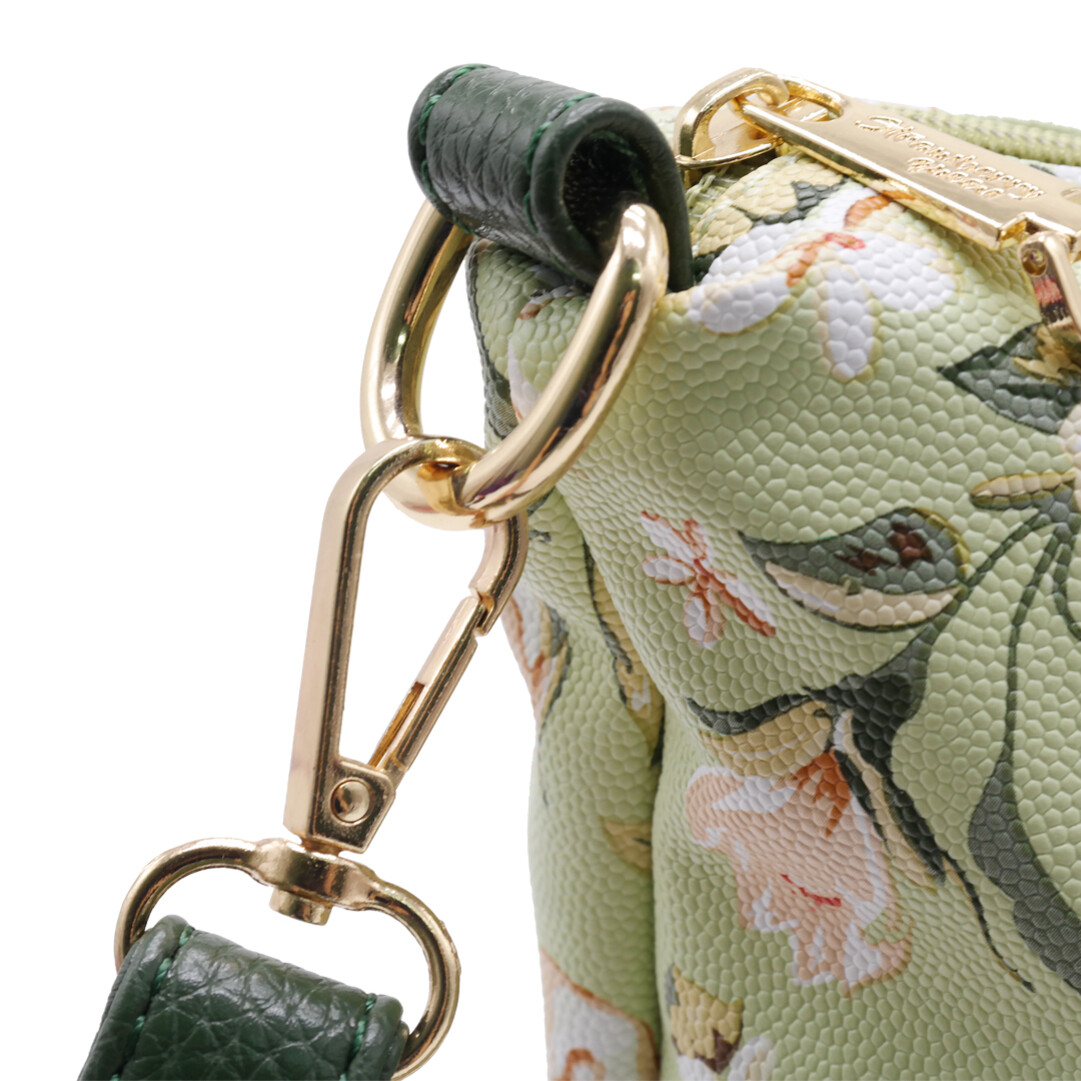 Green Floral Asymmetrical Sling Bag