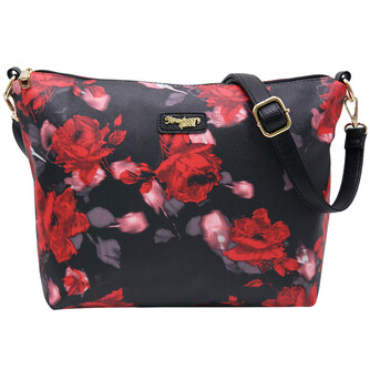 FLAMINGO SLING BAG - FLORAL AR, BLACK