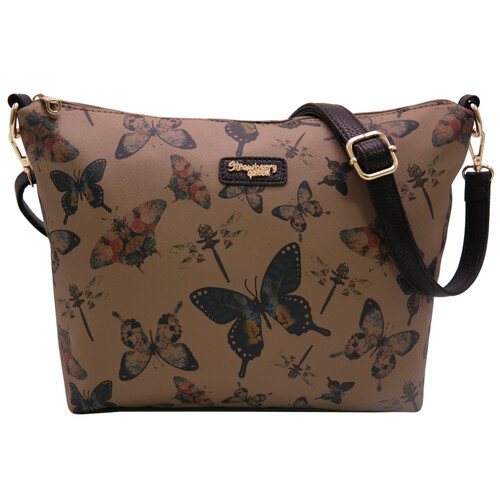 FLAMINGO SLING BAG - BUTTERFLY AS, DARK BROWN