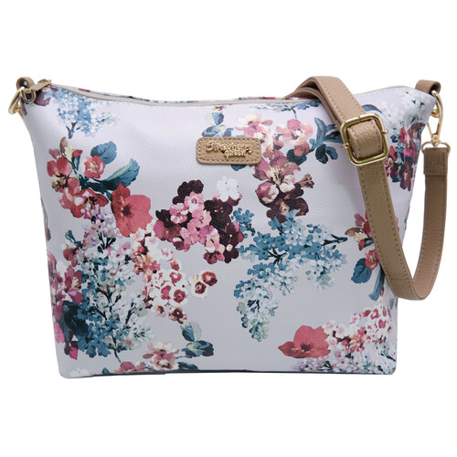 FLAMINGO SLING BAG - FLORAL E, GREY