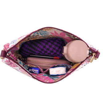 FLAMINGO SLING BAG - FLORAL R, MAGENTA