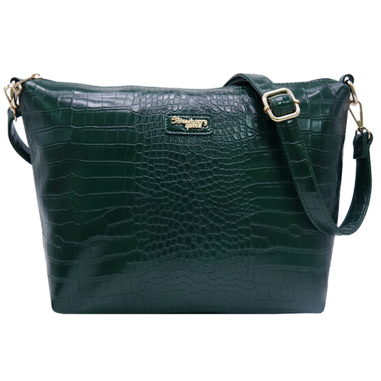 FLAMINGO SLING BAG - CROC Y, DARK GREEN