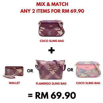 COCO SLING BAG - RATTAN AG, MAGENTA