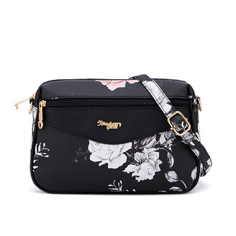 COCO SLING BAG - FLORAL AL, BLACK