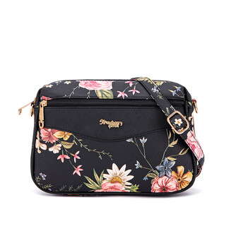 COCO SLING BAG - FLORAL BP, BLACK