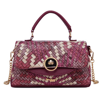 MIA HANDBAG - RATTAN AG, MAGENTA