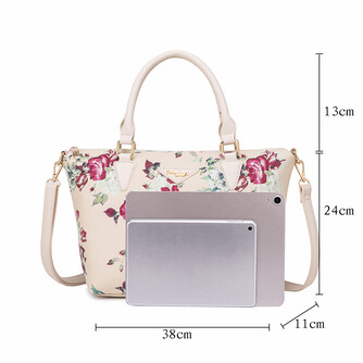 GAGA SLING BAG - FLORAL BL, BEIGE