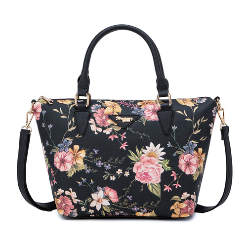 GAGA SLING BAG - FLORAL BP, BLACK