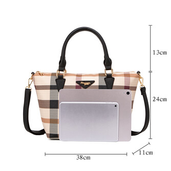 GAGA SLING BAG - CHECKER BZ, BEIGE