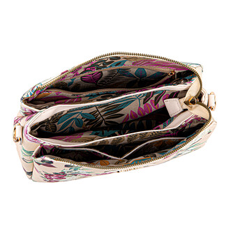 (PRE ORDER) MIMI SLING BAG - FLORAL BL, BEIGE