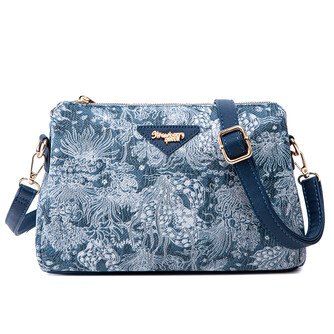(PRE ORDER) MIMI SLING BAG - FLORAL JEANS CA, NAVY BLUE