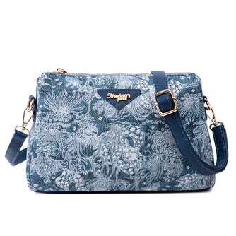 (PRE ORDER) MIMI SLING BAG - FLORAL JEANS CA, NAVY BLUE