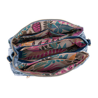 (PRE ORDER) MIMI SLING BAG - FLORAL JEANS CA, NAVY BLUE