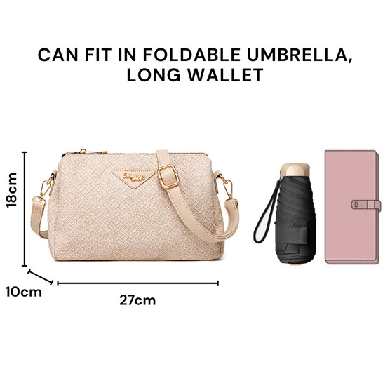 MIMI SLING BAG - RATTAN CB, BEIGE