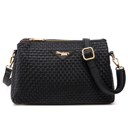 MIMI SLING BAG - WOVEN CC, BLACK