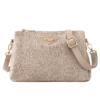 (PRE ORDER) MIMI SLING BAG - FLORAL CD, LATTE