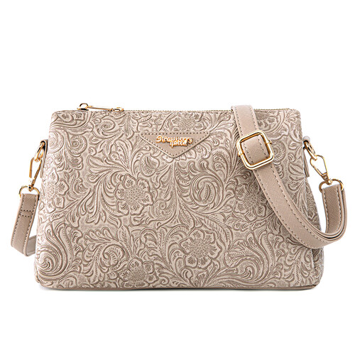 MIMI SLING BAG - FLORAL CD, LATTE
