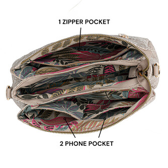 MIMI SLING BAG - FLORAL CD, LATTE (PRE ORDER)