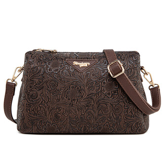 MIMI SLING BAG - FLORAL CD, WALNUT (PRE ORDER)