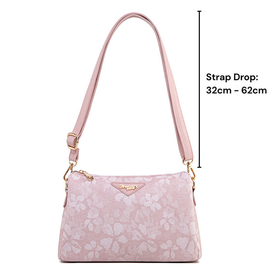 MIMI SLING BAG - FLORAL CE, SOFT PASTEL PINK (PRE ORDER)