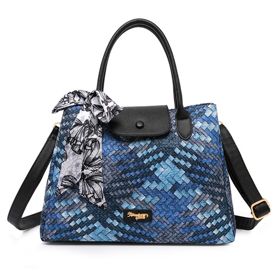 NANA HANDBAG - RATTAN AG, NAVY BLUE