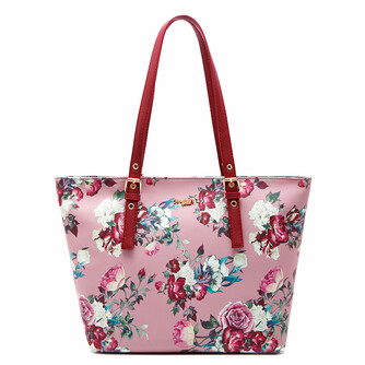 FAFA TOTE - FLORAL BL, PINK