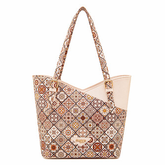 MONICA TOTE BAG - BATIK BD, BEIGE (BUY 1 FREE 1)