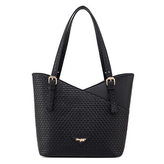 MONICA TOTE BAG - WOVEN CC, BLACK (BUY 1 FREE 1)