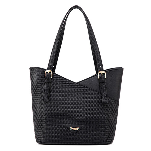 MONICA TOTE BAG - WOVEN CC, BLACK (BUY 1 FREE 1)
