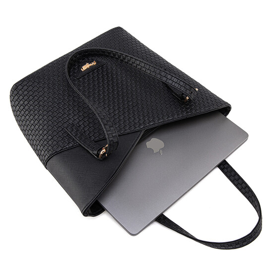 MONICA TOTE BAG - WOVEN CC, BLACK (BUY 1 FREE 1)