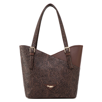 MONICA TOTE BAG - FLORAL CD, WALNUT (BUY 1 FREE 1)