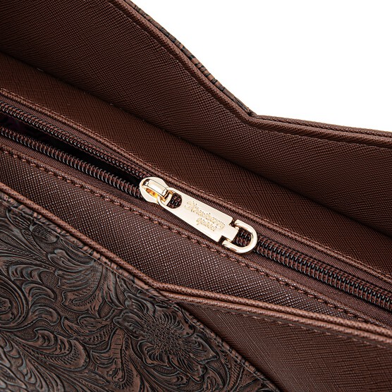 MONICA TOTE BAG - FLORAL CD, WALNUT (BUY 1 FREE 1)