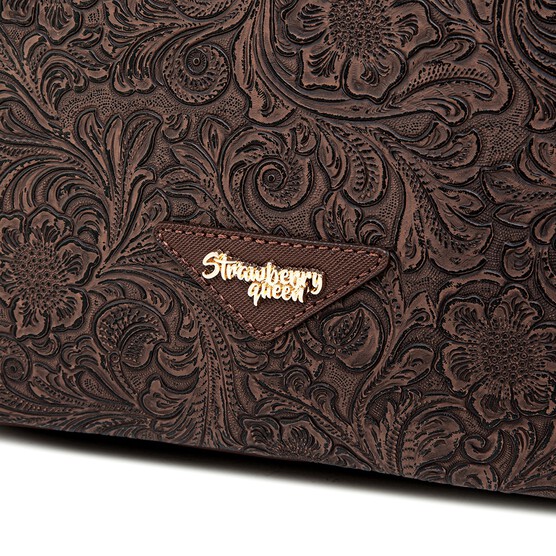 MONICA TOTE BAG - FLORAL CD, WALNUT (BUY 1 FREE 1)