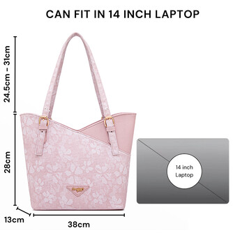 [PRE ORDER] MONICA TOTE BAG - FLORAL CE, SOFT PASTEL PINK (BUY 1 FREE 1)