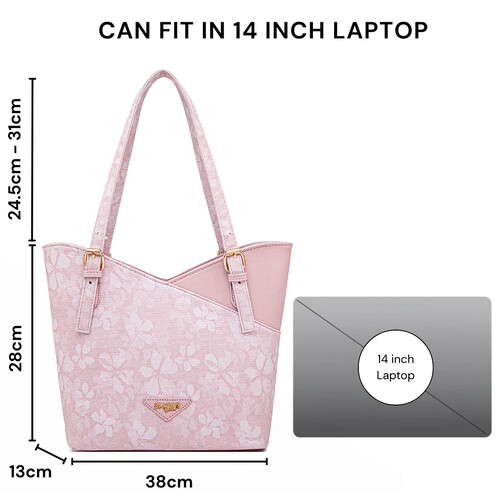 [PRE ORDER] MONICA TOTE BAG - FLORAL CE, SOFT PASTEL PINK (BUY 1 FREE 1)
