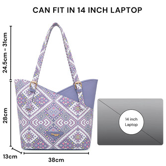 [PRE ORDER] MONICA TOTE BAG - BOHEMIAN CG, LAVENDER (BUY 1 FREE 1)